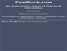 Tablet Screenshot of paulkeck.com